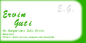 ervin guti business card